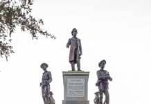 Today the pedestals are empty